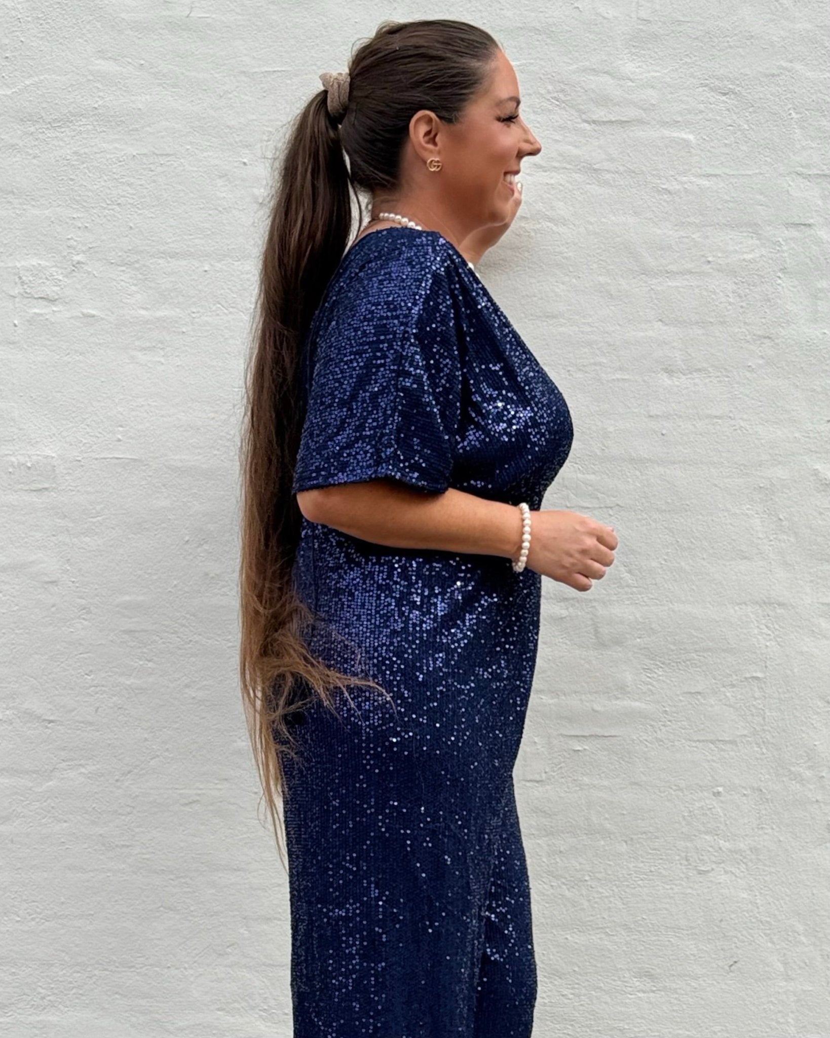 Buksedragt med pailetter - mørke blå - navy - NIKI - Staun Denmark - Til hverdag og fest