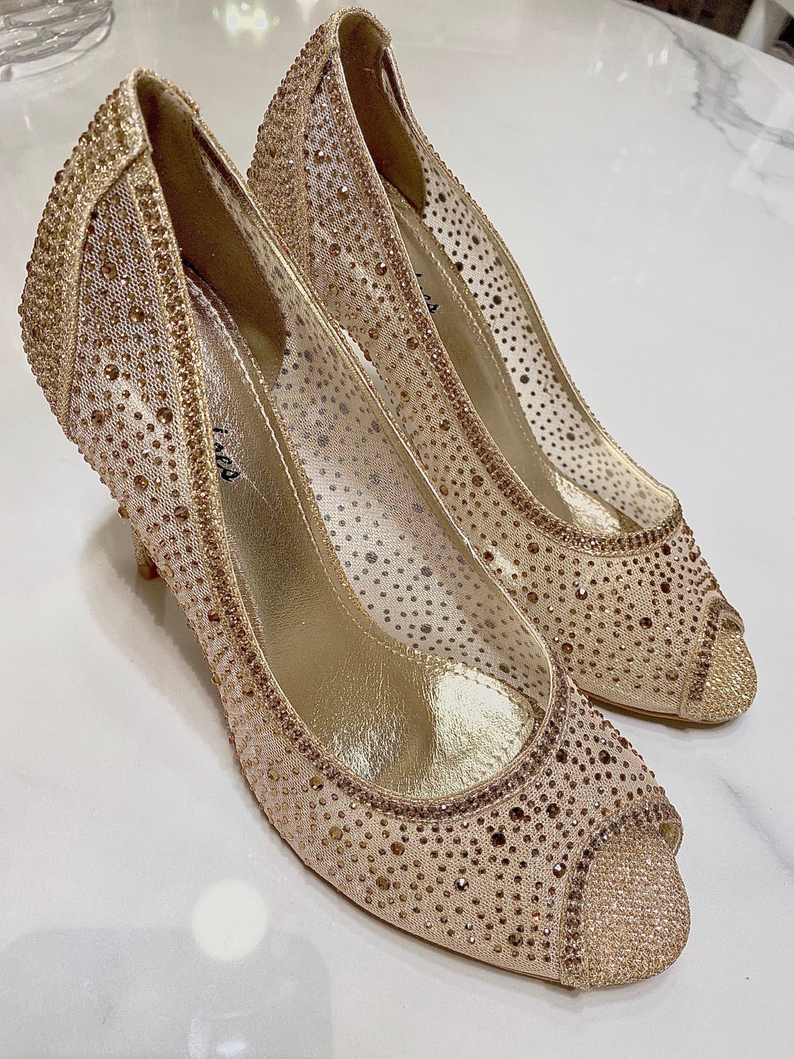 Diamond heels guld - hælhæjde 7,5 cm - 6788 - Staun Denmark - Til hverdag og fest