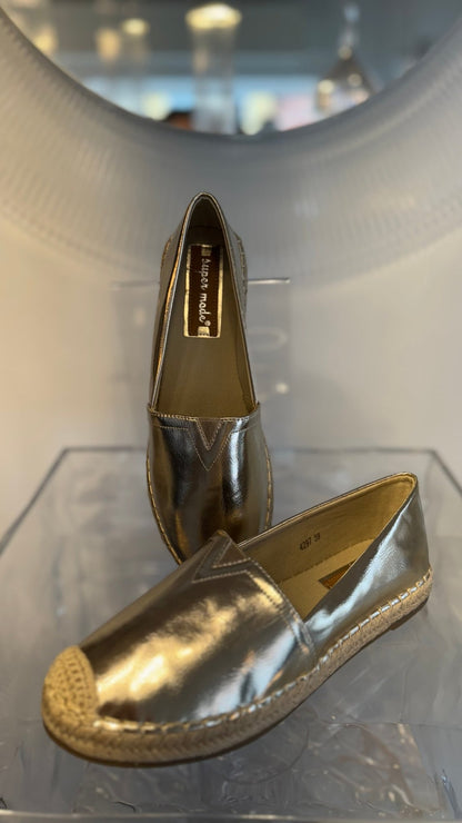 Espadrillers i guld - Staun Denmark - Til hverdag og fest