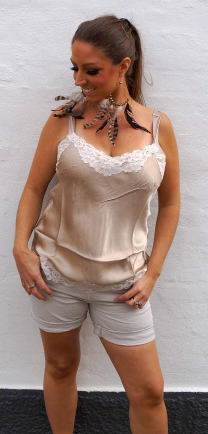 Gold Hawk top - Tropical beige - Staun Denmark - Til hverdag og fest