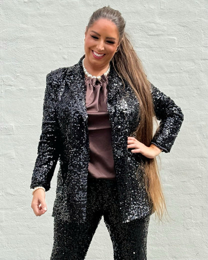 Habit med pailetter i sort - AYA - Staun Denmark - Til hverdag og fest