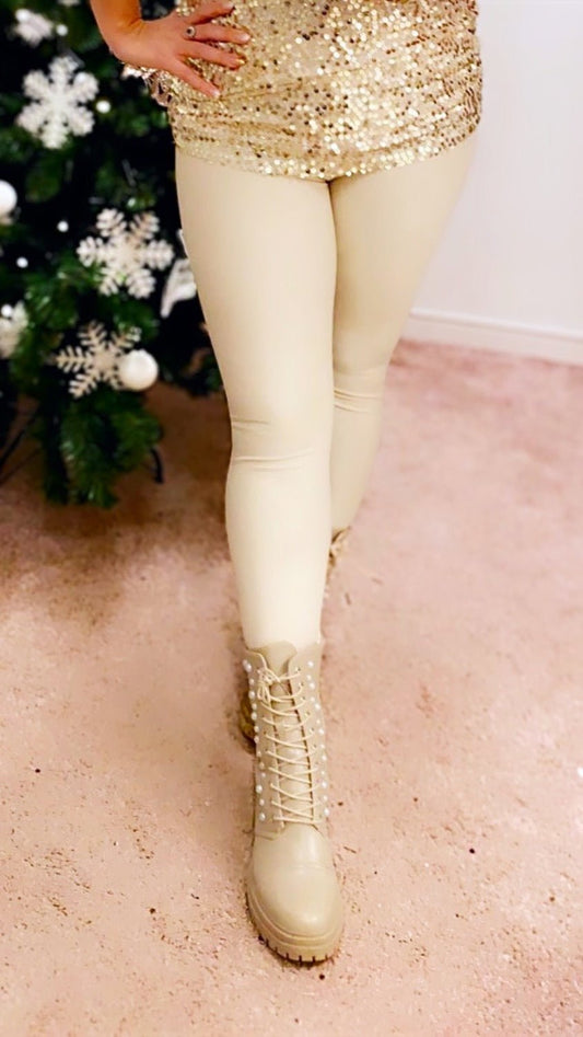 Leggings i beige - Staun Denmark - Til hverdag og fest