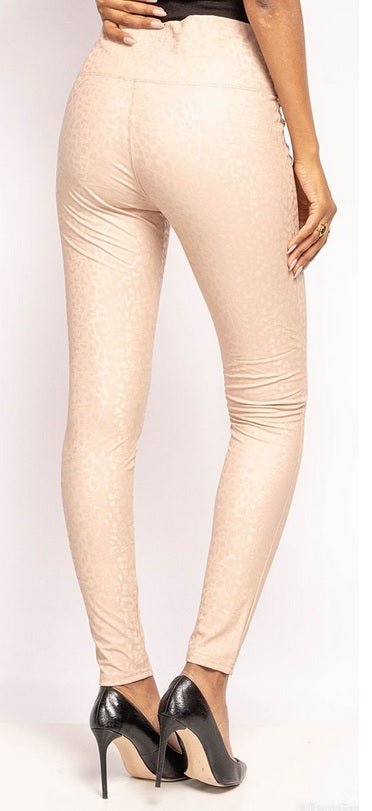 Leggings med leopart print i beige - Staun Denmark - Til hverdag og fest