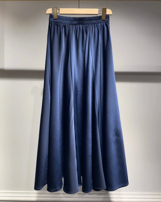 Mørke blå satin nederdel fra Staun Denmark - Staun Denmark - Til hverdag og fest