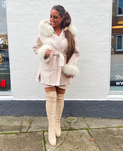 Overknee i beige - Staun Denmark - Til hverdag og fest
