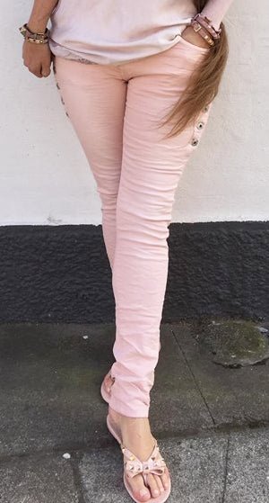 Rosa buks med stræ og knapper - rosa - Staun Denmark - Til hverdag og fest