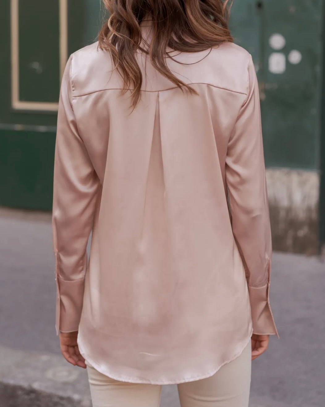 Satin skjorte - rosa - Staun Denmark - Til hverdag og fest