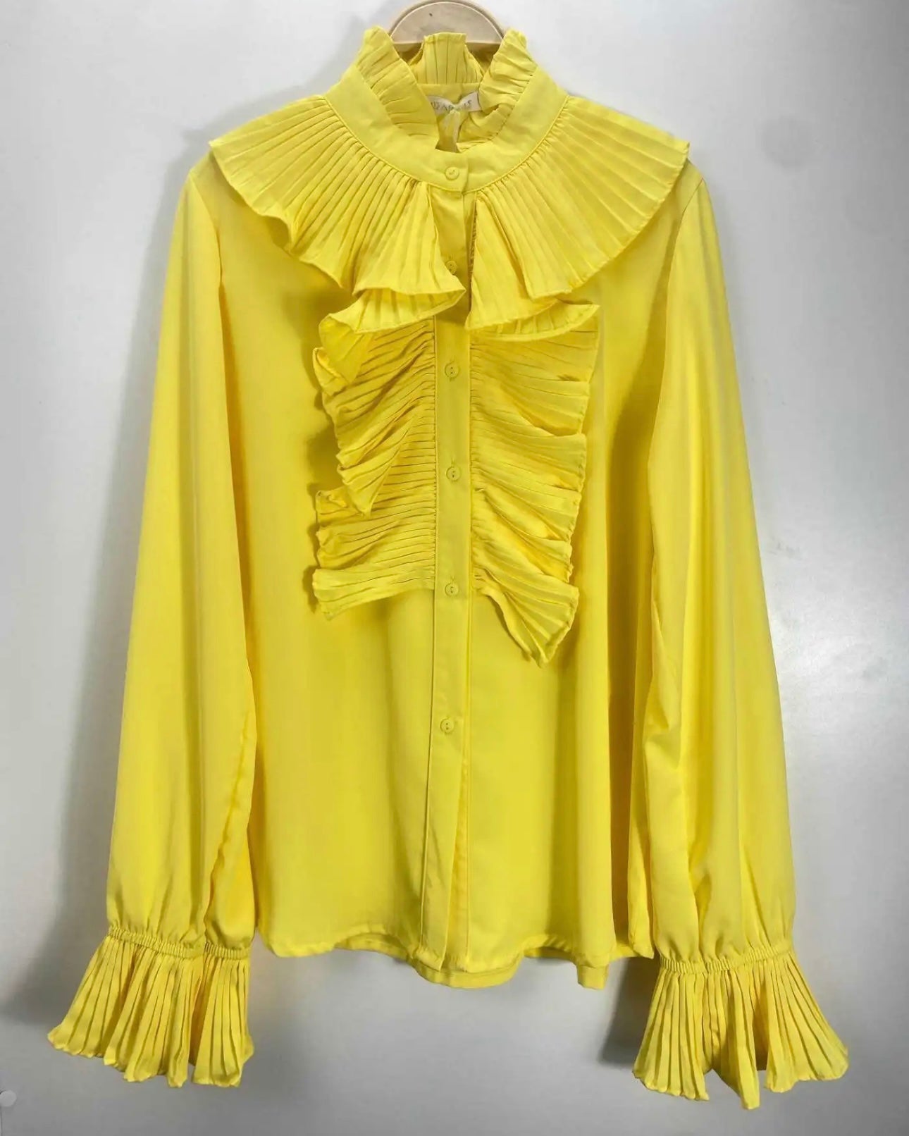 Skjorte med flæser - gul - Staun Denmark - Til hverdag og fest