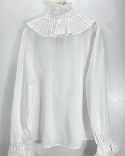 Skjorte med flæser - hvid - Staun Denmark - Til hverdag og fest