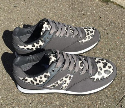 Sko med leopard i grå - Staun Denmark - Til hverdag og fest