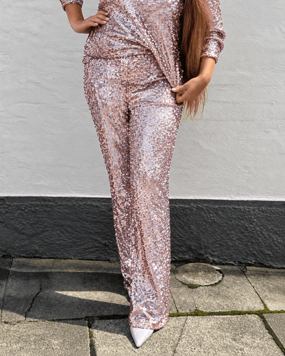 Staun Buks i glitter i rosa med pailletter - Staun Denmark - Til hverdag og fest