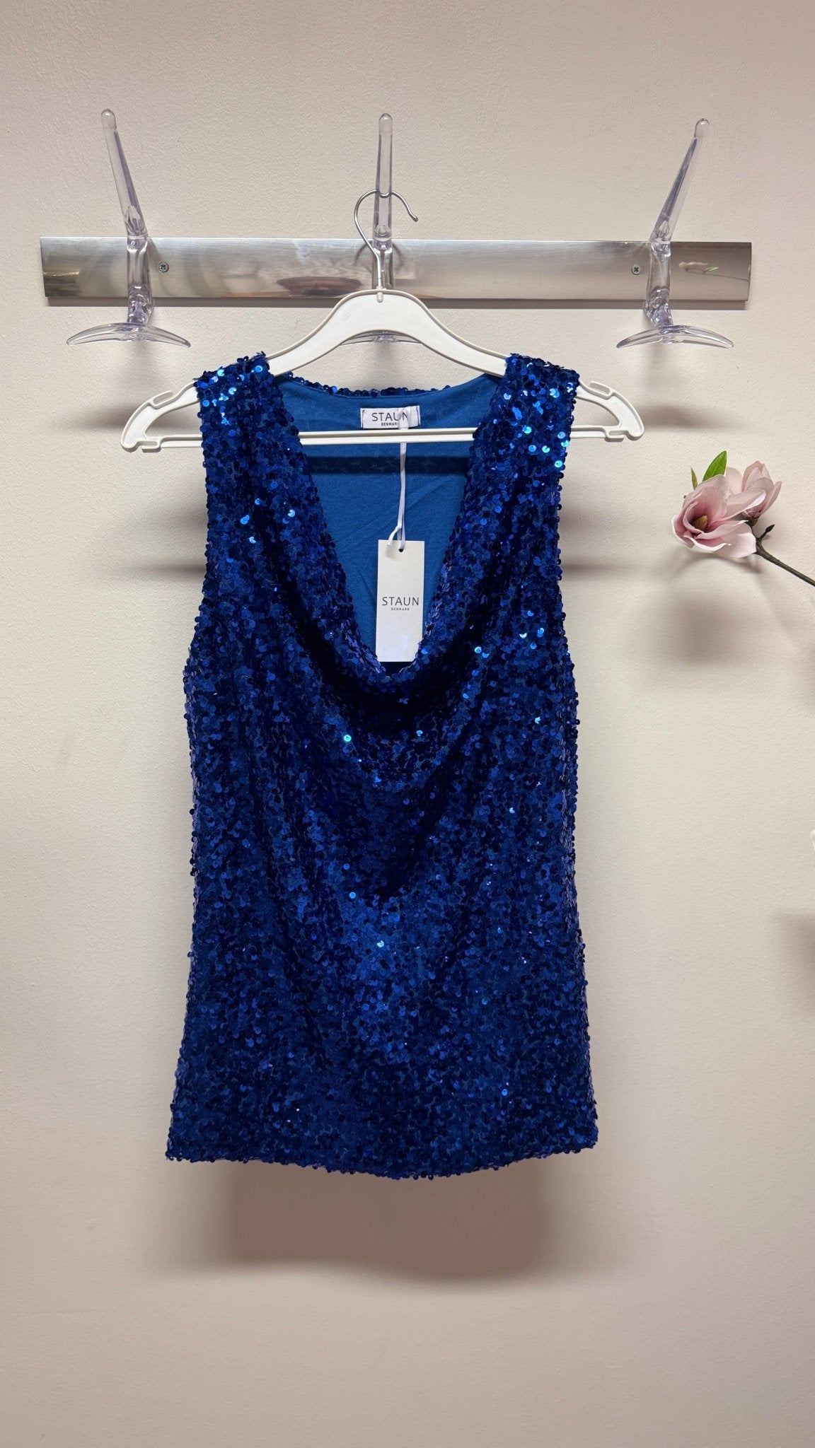 Staun fall Glitter top i blå - Staun Denmark - Til hverdag og fest