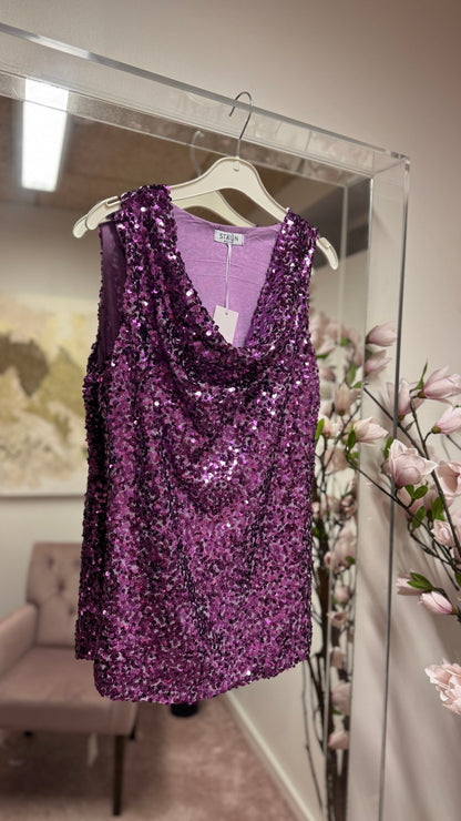Staun fall Glitter top i lilla - Staun Denmark - Til hverdag og fest