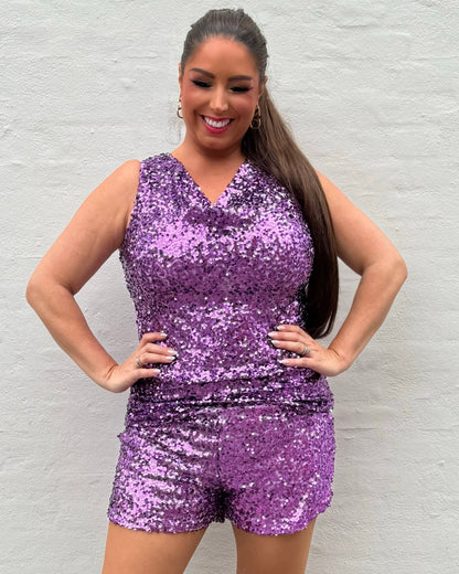 Staun fall Glitter top i lilla - Staun Denmark - Til hverdag og fest