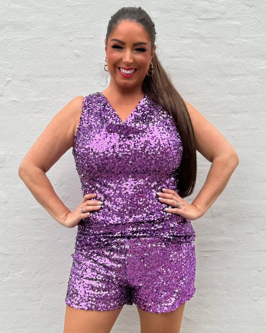 Staun fall Glitter top i lilla - Staun Denmark - Til hverdag og fest