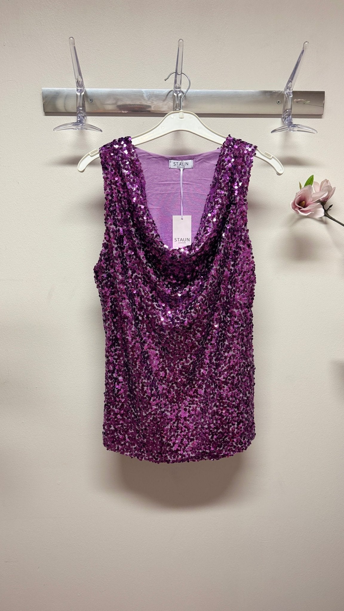 Staun fall Glitter top i lilla - Staun Denmark - Til hverdag og fest