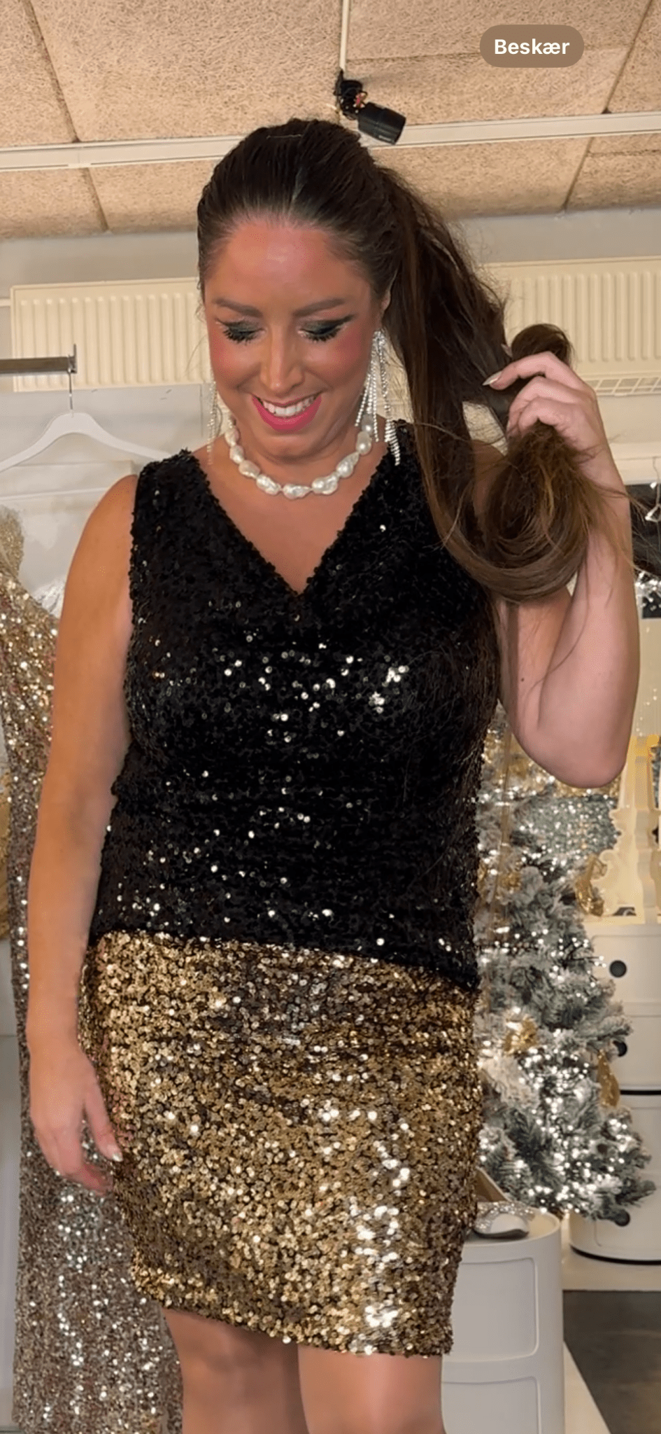 Staun fall Glitter top i sort - Staun Denmark - Til hverdag og fest
