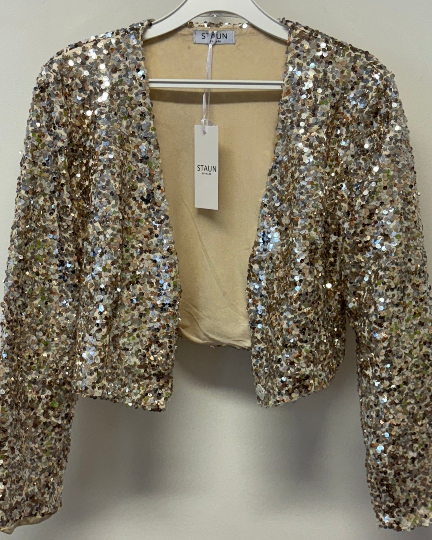 Staun Glitter bolero jakke i guld look (34-42) - Staun Denmark - Til hverdag og fest