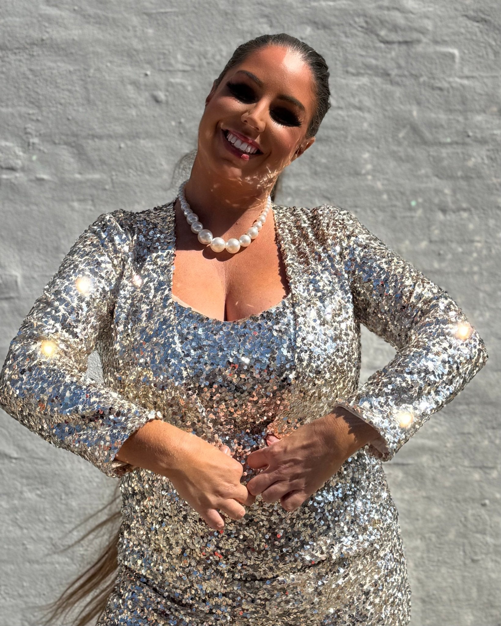 Staun Glitter bolero jakke i guld look (34-42) - Staun Denmark - Til hverdag og fest