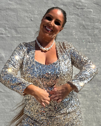 Staun Glitter bolero jakke i guld look (34-42) - Staun Denmark - Til hverdag og fest