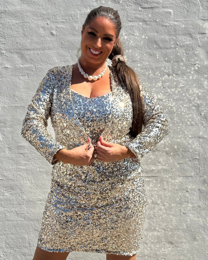 Staun Glitter bolero jakke i guld look (34-42) - Staun Denmark - Til hverdag og fest