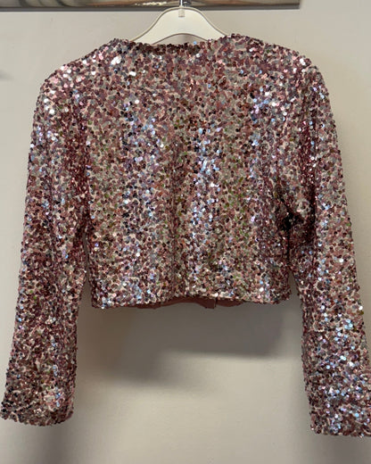 Staun Glitter bolero jakke i rosa (34-42) - Staun Denmark - Til hverdag og fest