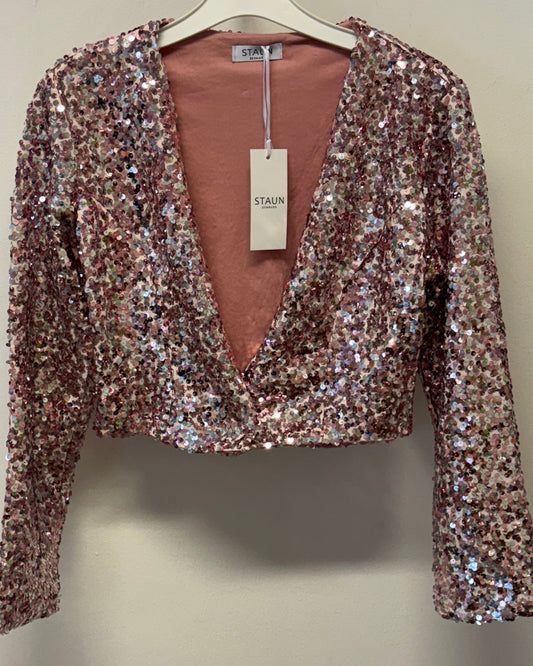 Staun Glitter bolero jakke i rosa (34-42) - Staun Denmark - Til hverdag og fest