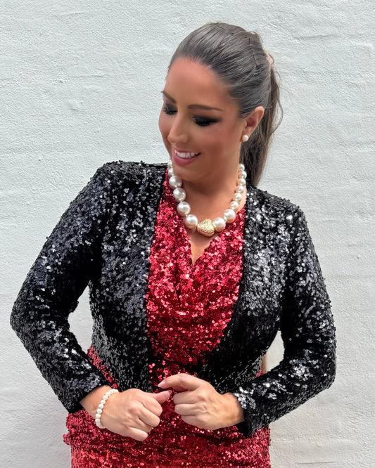 Staun Glitter bolero jakke i sort (34-42) - Staun Denmark - Til hverdag og fest