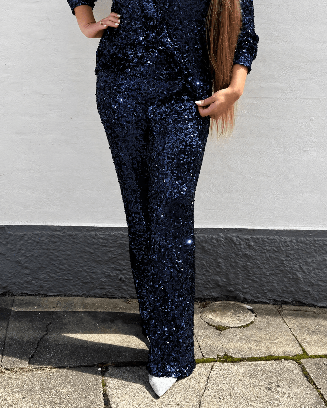 Staun glitter Buks i navy mørke blå i pailletter - Staun Denmark - Til hverdag og fest