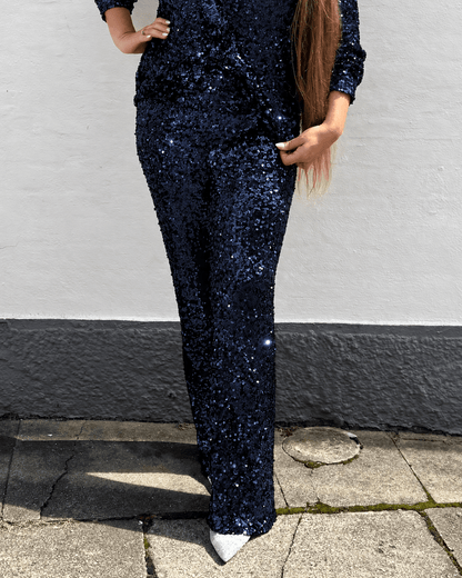 Staun glitter Buks i navy mørke blå i pailletter - Staun Denmark - Til hverdag og fest