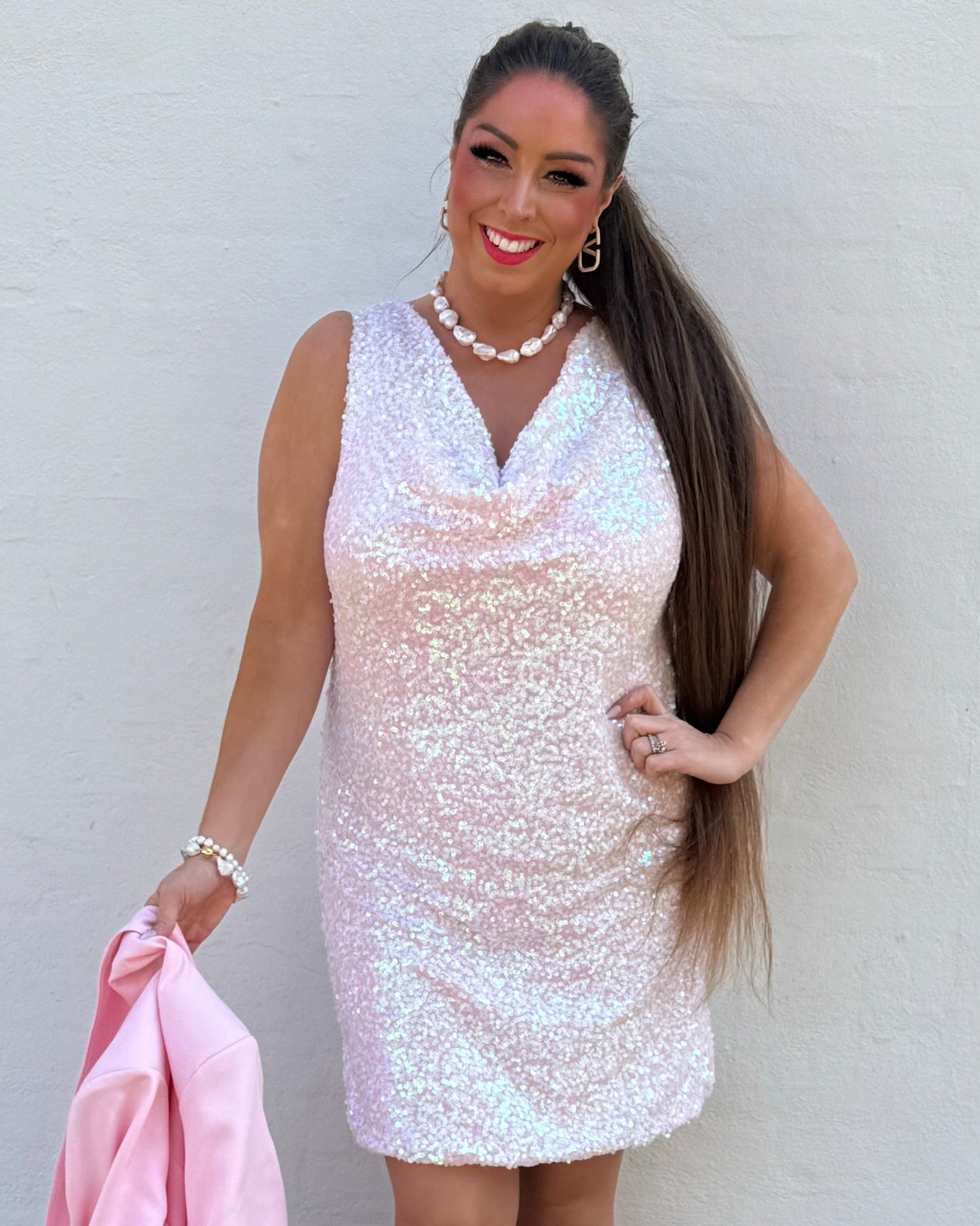 Staun glitter fall kjole - baby rosa - Staun Denmark - Til hverdag og fest