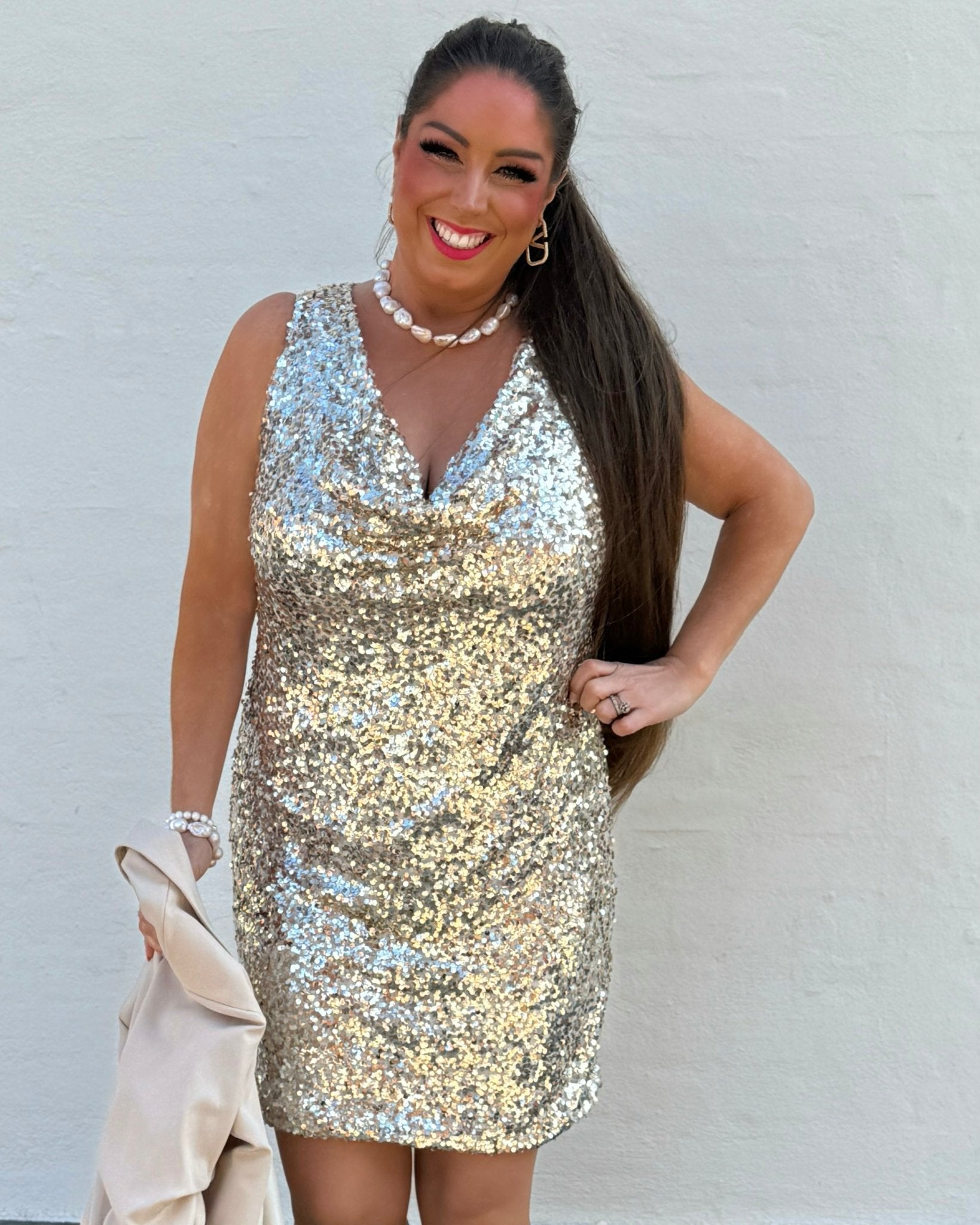 Staun glitter fall kjole - guld look - Staun Denmark - Til hverdag og fest