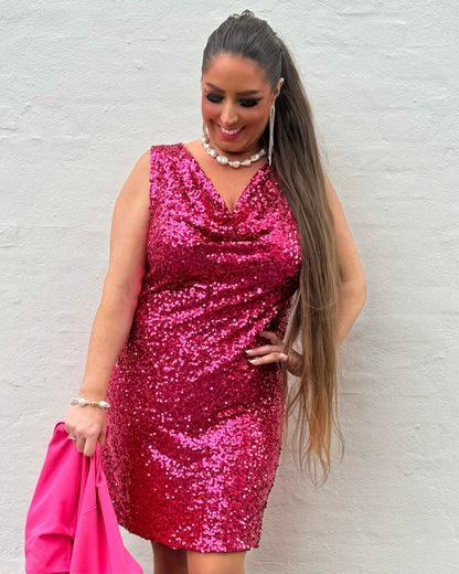 Staun glitter fall kjole - pink - Staun Denmark - Til hverdag og fest
