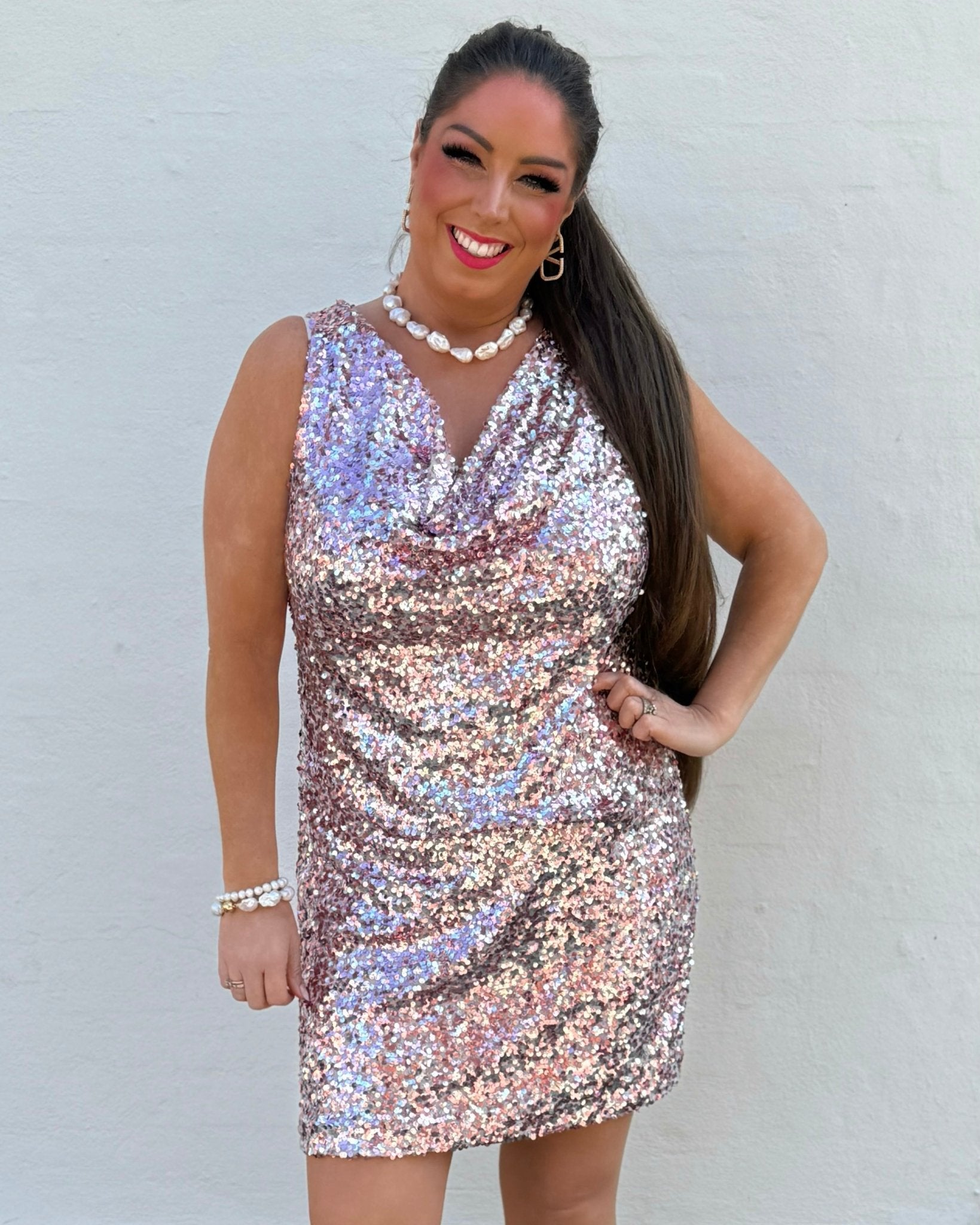 Staun glitter fall kjole - rosa - Staun Denmark - Til hverdag og fest