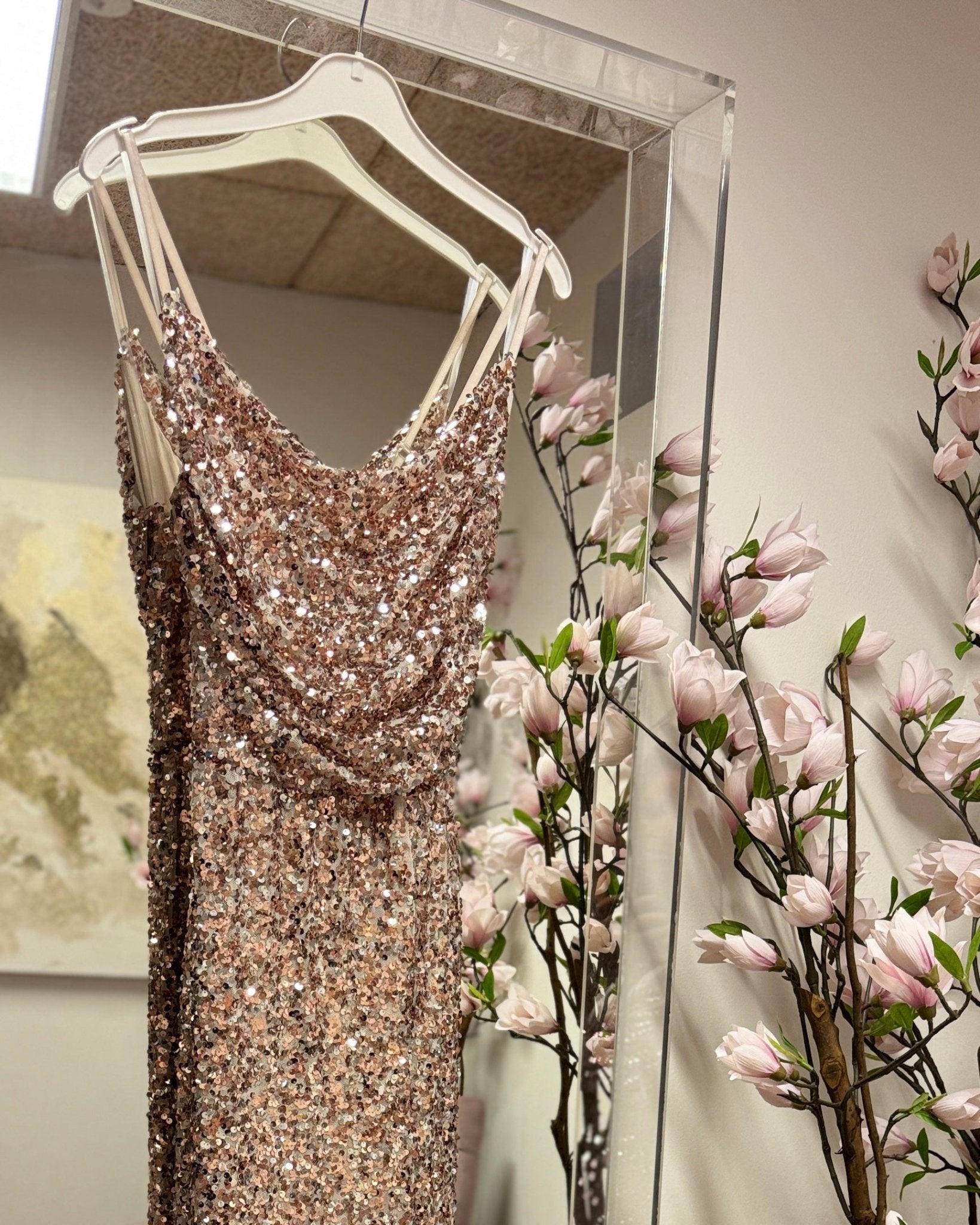 Staun glitter kjole - rosegold - Staun Denmark - Til hverdag og fest