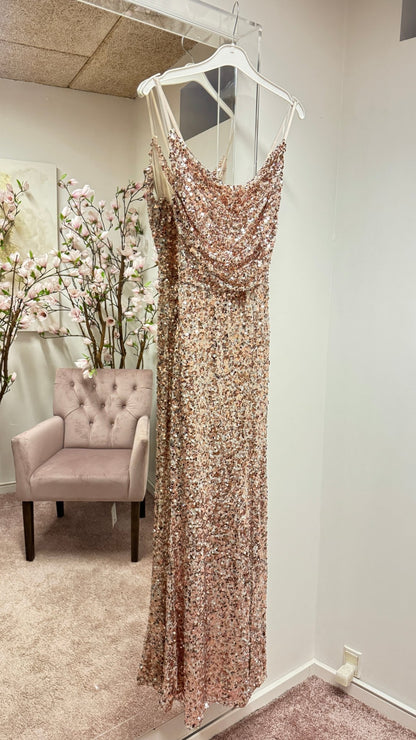 Staun glitter kjole - rosegold - Staun Denmark - Til hverdag og fest