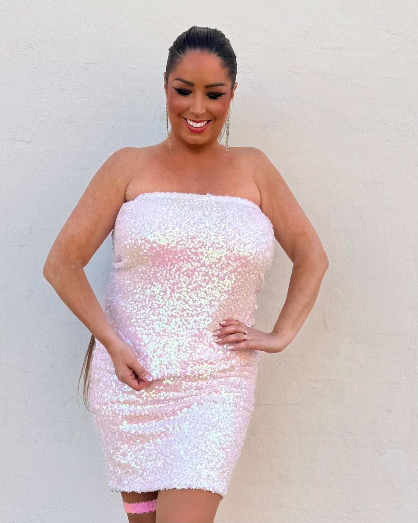 Staun glitter tube top - baby rosa - Staun Denmark - Til hverdag og fest