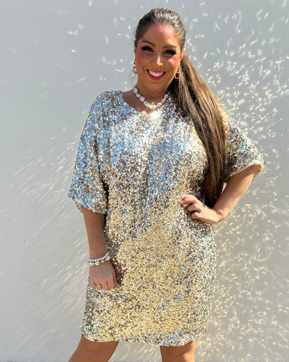 Staun glitter tunika kjole - guld - Staun Denmark - Til hverdag og fest