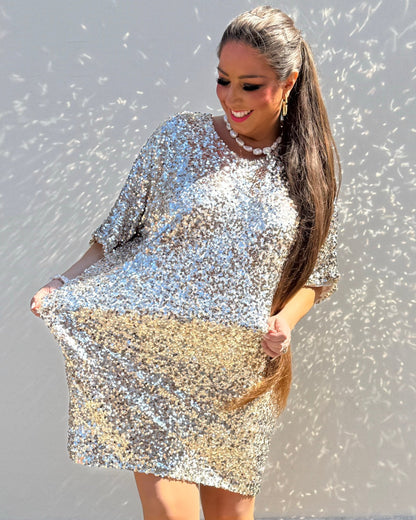 Staun glitter tunika kjole - guld - Staun Denmark - Til hverdag og fest