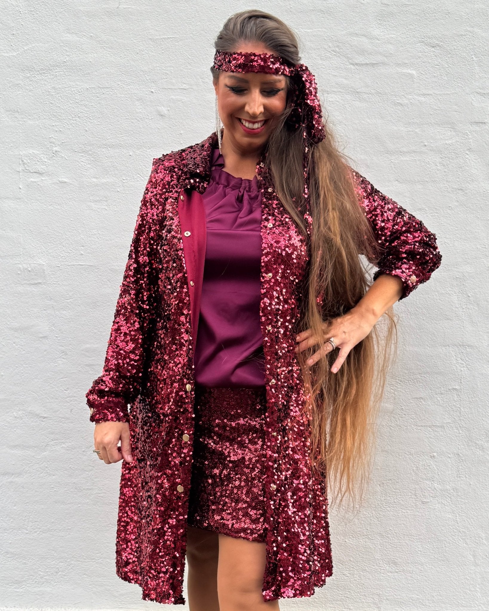 Staun kimono kjole i mørke rød - Staun Denmark - Til hverdag og fest