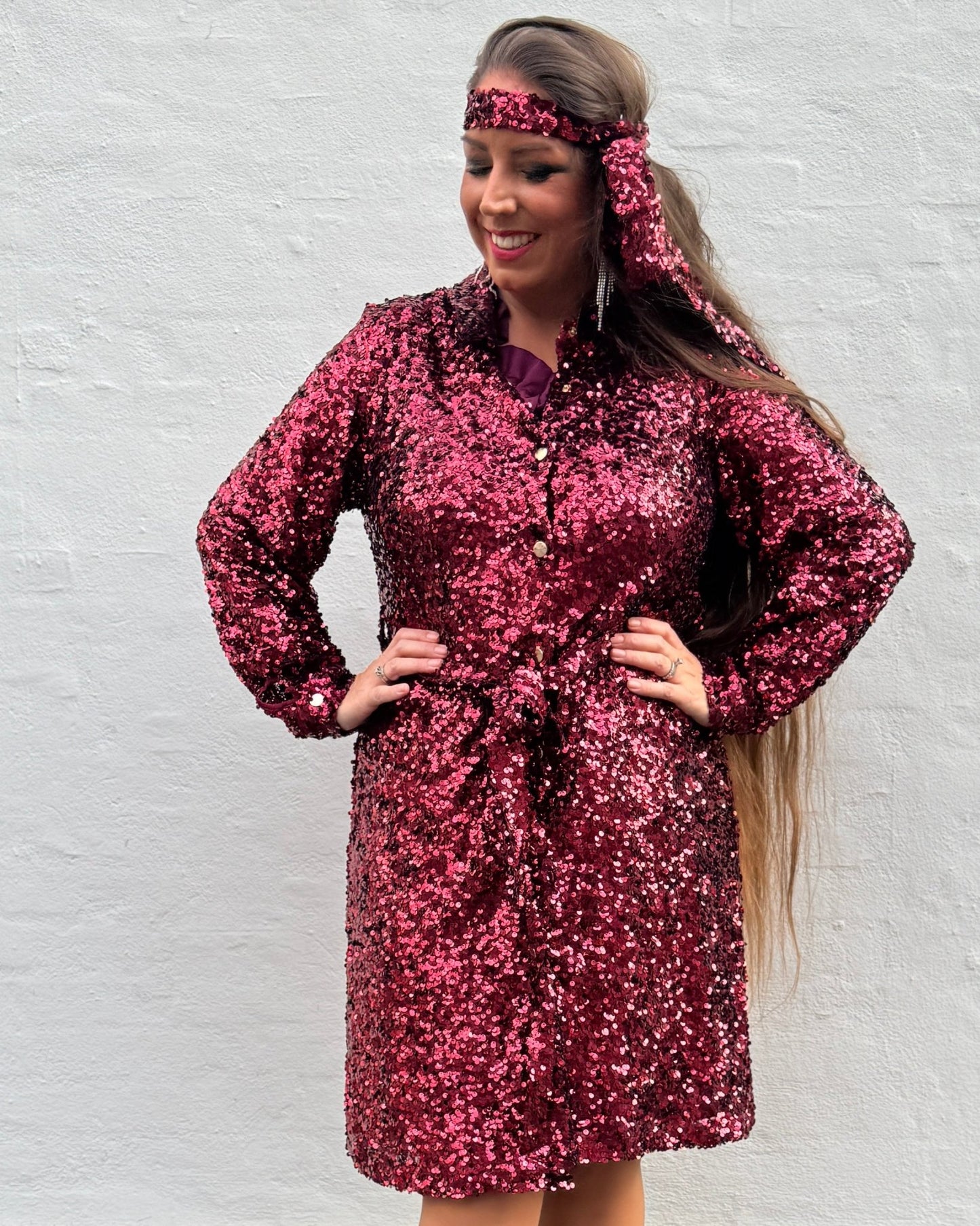 Staun kimono kjole i mørke rød - Staun Denmark - Til hverdag og fest