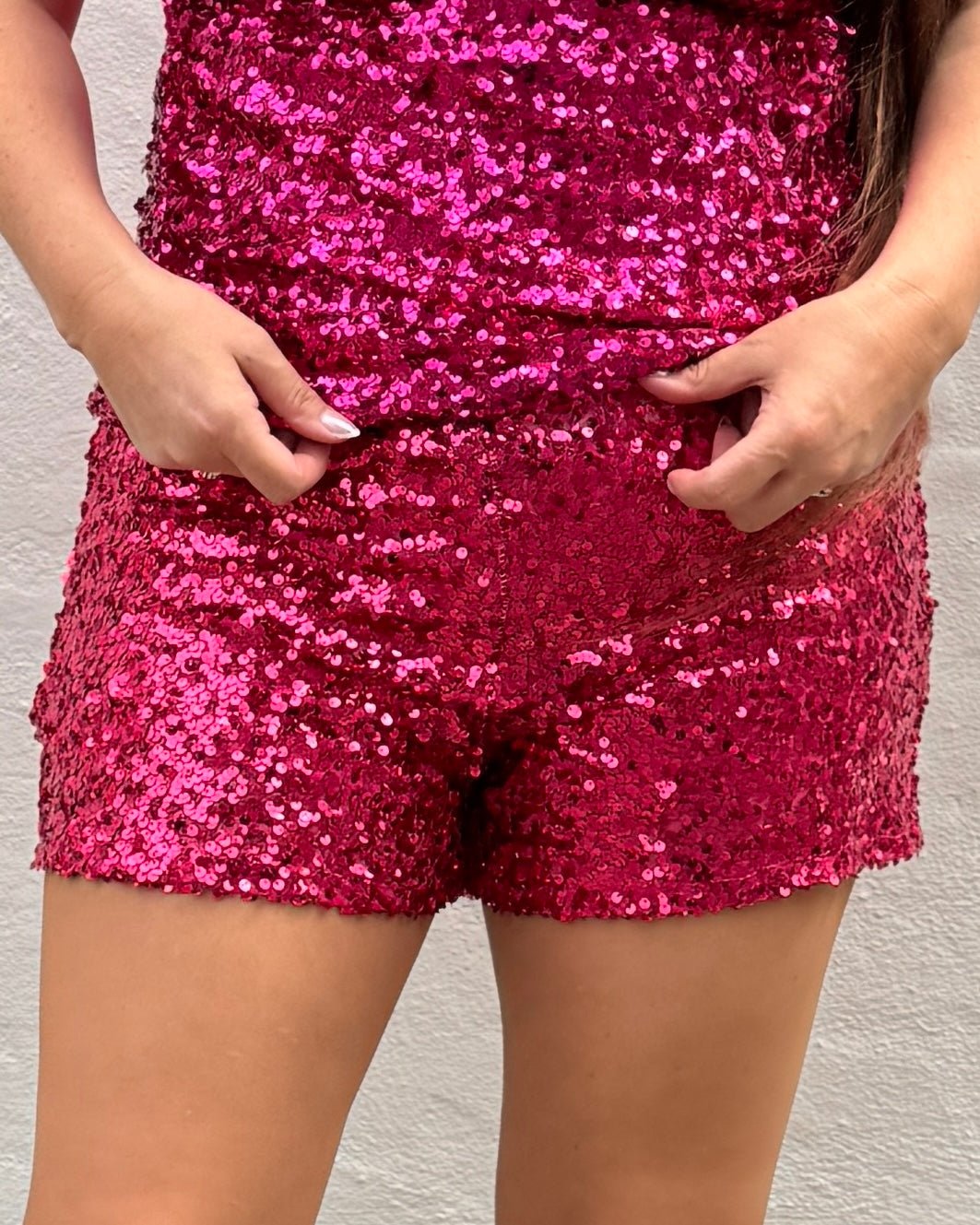 Staun Shorts i pink med pailletter - Staun Denmark - Til hverdag og fest