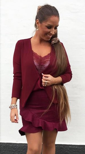Top med dyb blonde - bourdeaux - Staun Denmark - Til hverdag og fest