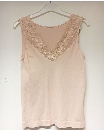 Top med v blonde - powder rose - Staun Denmark - Til hverdag og fest