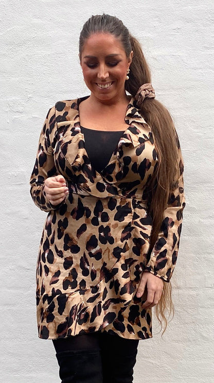 Wrap leopard kjole - Staun Denmark - Til hverdag og fest